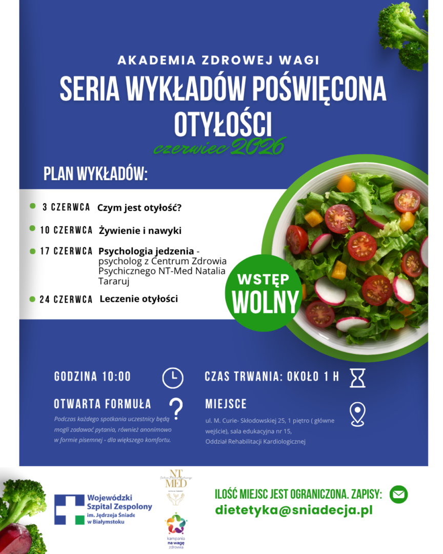 Zaczynamy cykl otwartych wykładów poświęconych problematyce otyłości