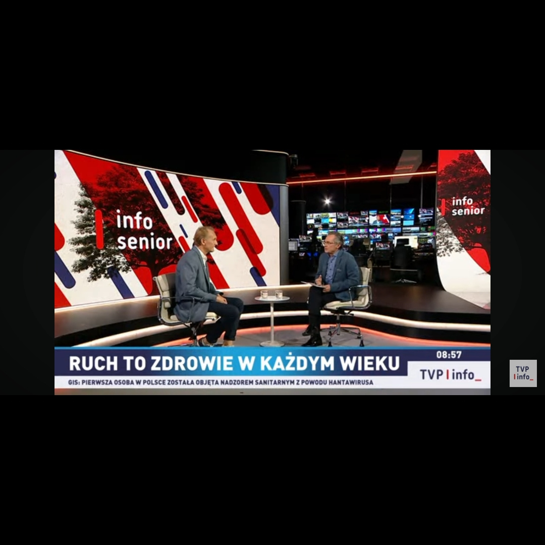 Dr Jerzy Lewko, Lekarz Kierujący Oddziałem Rehabilitacji, gościem programu Info Senior na antenie TVP Info